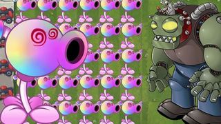 Plants vs Zombies Hack - 99 Pea Hypno shroom กับ Dr Zomboss