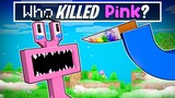 Who KILLED PINK ROBLOX RAINBOW FRIENDS in Minecraft!