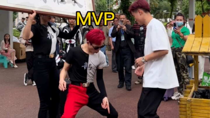 The heroic dancer strikes