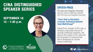 CINA Distinguished Speaker Series: Crysta Price - Finding Trafficking Networks in Commercial Sex Ads