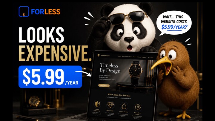 Best Website Builder for Small Businesses | Only $5.99/Year | Forless