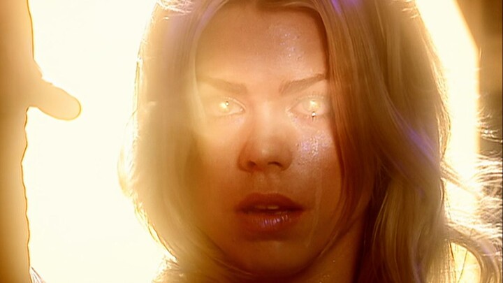 The girl unexpectedly transformed into a cosmic evil wolf, and with a single wave of her hand, she w