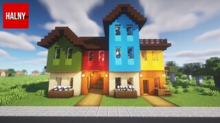 How to build colorful house in Minecraft