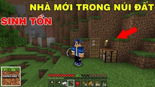 Thử Thách Sinh Tồn 24H !! LÀM NHÀ TRONG NÚI ĐẤT BẰNG KĨ THUẬT XUYÊN TƯỜNG NINJA MINECRAFT