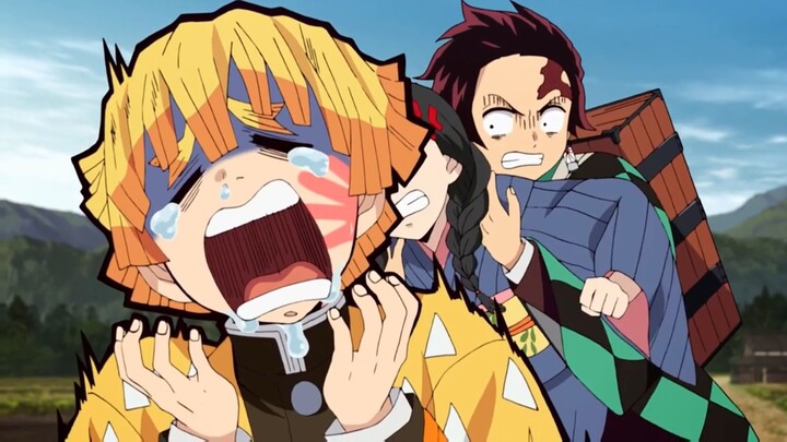 #KompetisiKreasi Unggahan3 Momen Lucu Zenitsu - Demon Slayer