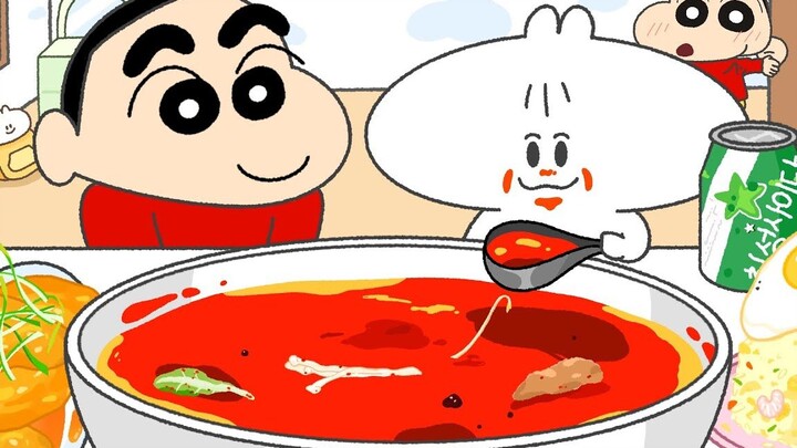 Eat spicy hot pot with Xinjiang! Also have sweet and sour pork and egg fried rice 😍【Food Animation】
