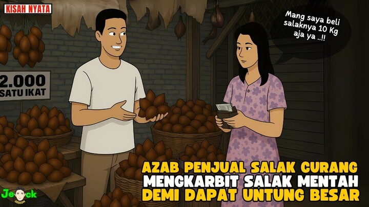 AZAB PENJUAL SALAK CURANG MENGKARBIT SALAK MENTAH DEMI UNTUNG BESAR || ANIMASI AZAB