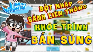 KEYD KHOE TRÌNH BẮN SÚNG KHI TRÀ TRỘN VÀO SẢNH LIÊN THÔNG TRONG MINI WORLD