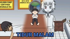 animasi mister enterprise tidur malam