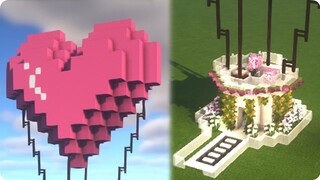 How to Build A Heart Hot Air Balloon? Valentine’s Day Ideas Minecraft Tutorial