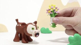 Baby cow Stop motion cartoon for children - BabyClay animals