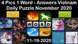 4 Pics 1 Word - Vietnam - 19 November 2020 - Daily Puzzle + Daily Bonus Puzzle - Answer-Walkthrough