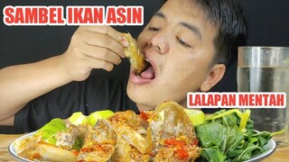 SAMBEL IKAN ASIN LALAP PETE MENTAH DAN SAYURAN! 🔥 IKAN ASIN SUMATRA RASANYA JUARA