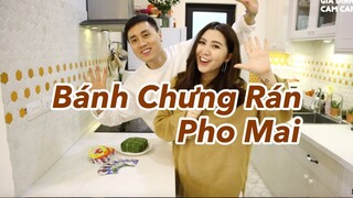 CHẾ MÓN TẾT MỚI – BÁNH CHƯNG RÁN PHÔ MAI CON BÒ CƯỜI