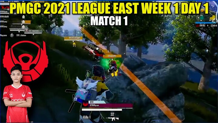 GAME PERTAMA BTR PMGC 2021 LEAGUE EAST WEEK 1 DAY 1 MATCH 1