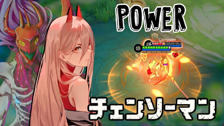 POWER - BLOOD DEVIL SKIN in MLBB is so EPIC!! 😱😱 [ CHAINSAW MAN × MLBB SKIN COLLABORATION ]