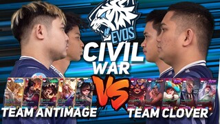 CIVIL WAR EVOS VS EVOS KITA KASIH TAU CLOVER DAN WANN SIAPA JAGOANNYA EVOS !!! KSH TUNJUK ALICE MSC