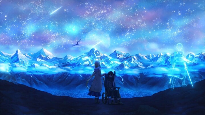 【wallpaper engine】刀剑神域壁纸 桐人 爱丽丝 星空 unlasting 钢琴完整版 sword art online alicization