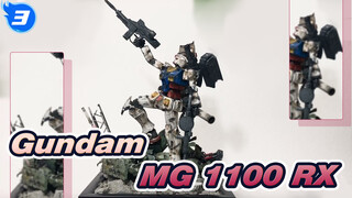 Gundam [Adegan Pembuatan] Membuat Diorama dari Bingkai Foto Seharga 100 yen [MG 1100 RX]_3