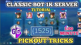 Classic 1k Server "PICK OUT" Gameguardian Tricks | 1minute End NEW UPDATE 1525 SERVER