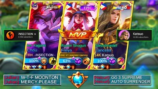 JEREMIAH GAMING + INSECTION + KATSUO | TOP GLOBAL SUPREME GAMEPLAY | ENEMY SHOCKED!!! | MLBB