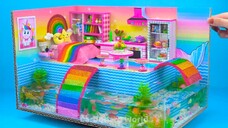 Satisfying Video: DIY Miniature Cardboard House