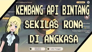 Leburkan kembang api | Kembang api bintang Sekilas rona di angkasa Gunung awan dan Malam perak