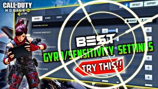 BEST SENSITIVITY SETTINGS in Cod Mobile Season 10 | BEST GYROSCOPE SETTINGS FOR COD MOBILE (MP & BR)