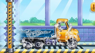 Trò chơi vui nhộn - Game lắp ráp máy cần cẩu,máy xúc,máy ủi,xe lu làm việc