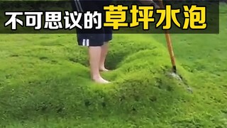 The incredible "lawn bubble" is soft when stepped on, but interesting phenomena occur when it is pop