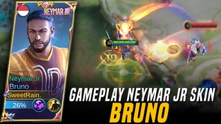 FREE SKIN MLBB x Neymar JR Skin: BRUNO 'Neymar Jr' Full Gameplay! | Mobile Legends: Bang Bang