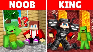 From NOOB to KING OF WITHERS in Minecraft - Maizen JJ and Mikey