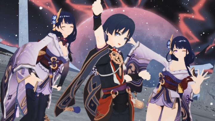 [Genshin Impact MMD] Keluarga Pico Pico Tokyo yang lucu dan tidak punya otak