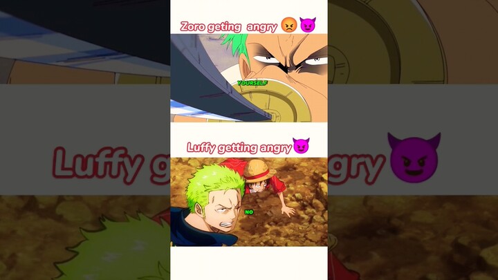 Zoro and Luffy angry moments #onepiece #luffy #zoro