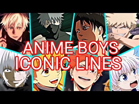 Anime Boys Iconic Lines | Part 1 (Anime Characters Iconic Lines)