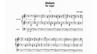 Arvo Pärt - "Trivium" for organ (audio + sheet music)