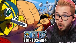 One Piece Ep 301 302 304 REACTION | GEAR 3!? SOGEKING!