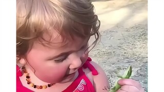 小女孩对新宠物爱不释手