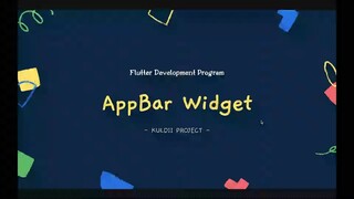 FLUTTER 14 AppBar Widget (Tutorial Flutter Bahasa Indonesia)