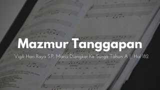 Mazmur Tanggapan Vigili Hari Raya S.P Maria Diangkat Ke Surga Tahun A - cover by JenniferOdelia