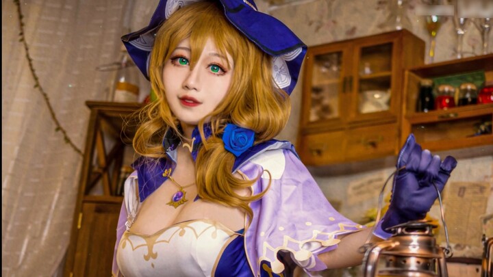 [Genshin Impact cos]-❤The task is endless, come and chat with my sister~❤-Lisa cos-pv to the Rose Wi