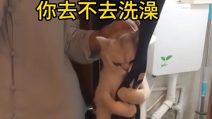 “Tidak akan mandi! Tidak akan!!”