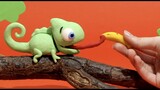 Baby Chameleon Stop motion clay cartoon for kids - BabyClay compilation