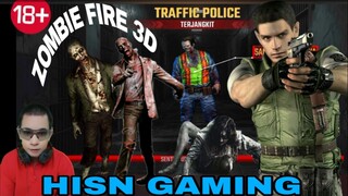 game zombie fire 3D  melawan zombie traffic police