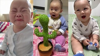 The Most Funny and Adorable baby moments | reaction cute baby compilation happy, laugh smile and cry