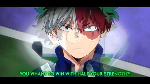 THIS IS 4K ANIME - Todoroki Vs Midoriya