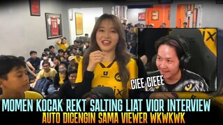 😁MOMEN KOCAK REAKSI REKT PAS VIOR INTERVIEW MSC , AUTO DICENGIN VIEWER WKWK