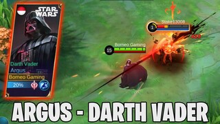 NEW SKIN ARGUS - DARTH VADER [STAR WARS] SKILL PREVIEW - MOBILE LEGENDS