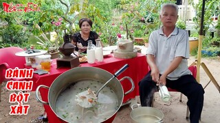 Cối Đá Cổ 50 Năm Được Ông Bà 5 Châu Đốc Sử Dụng Lại Xay Bột Làm Bánh Canh Bột Xắt Miền Tây | NKGĐ