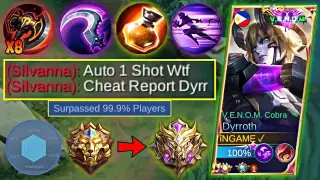 23 KILLS NEW GLOBAL DYRROTH 99.9% SUREWIN LEGEND TO MYTHIC RANK UP | DYRROTH USER MUST TRY THIS!